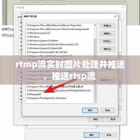 rtmp流实时图片处理并推送，推送rtsp流 