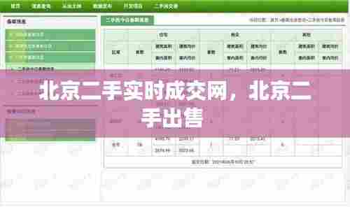 北京二手实时成交网，北京二手出售 