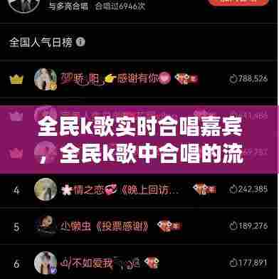 全民k歌实时合唱嘉宾，全民k歌中合唱的流程是怎样的? 