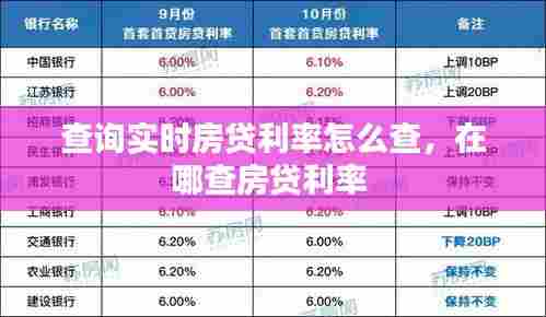 查询实时房贷利率怎么查，在哪查房贷利率 