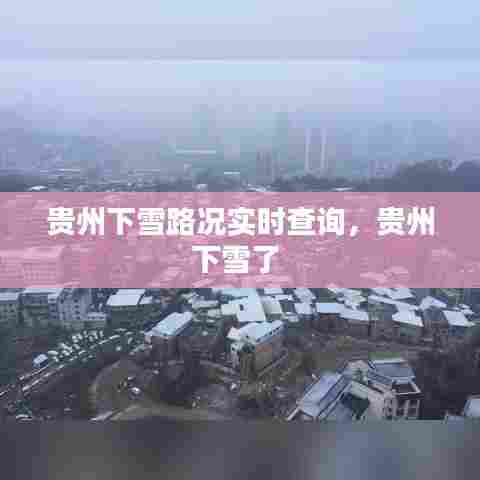 贵州下雪路况实时查询，贵州下雪了 