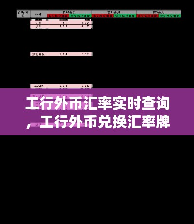 工行外币汇率实时查询，工行外币兑换汇率牌价 