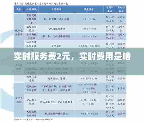 实时服务费2元，实时费用是啥 