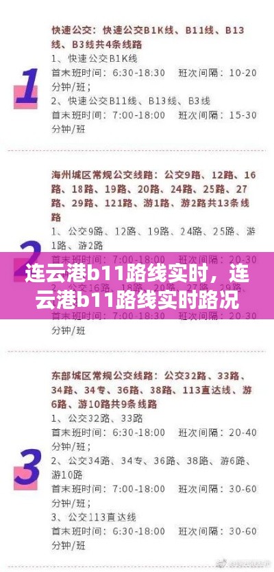 连云港b11路线实时，连云港b11路线实时路况 