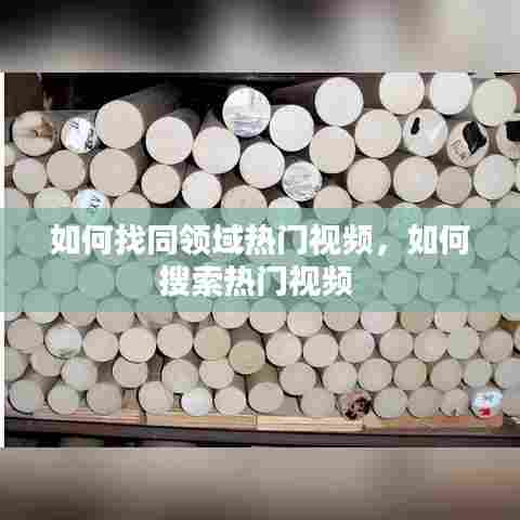 如何找同领域热门视频，如何搜索热门视频 