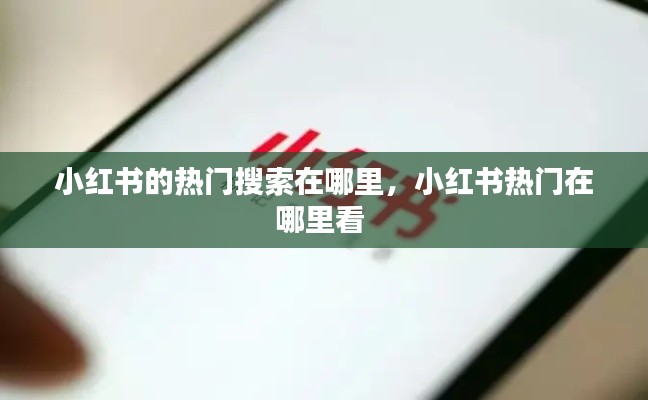 小红书的热门搜索在哪里，小红书热门在哪里看 