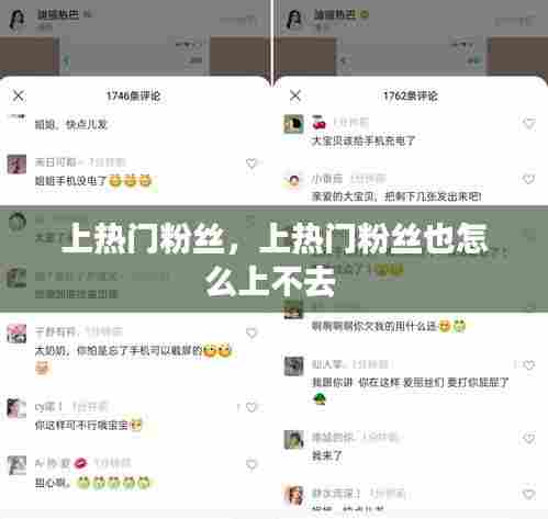 上热门粉丝，上热门粉丝也怎么上不去 