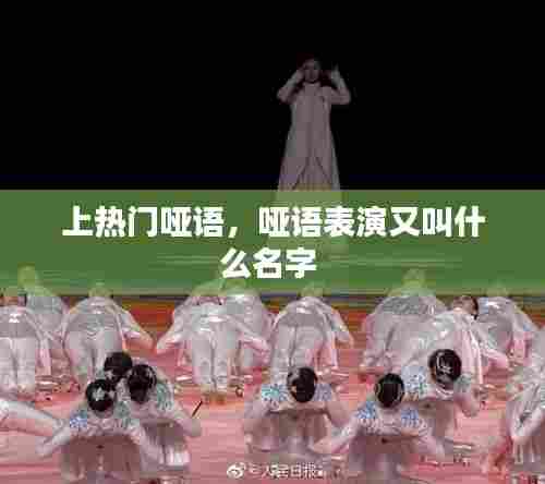 上热门哑语，哑语表演又叫什么名字 