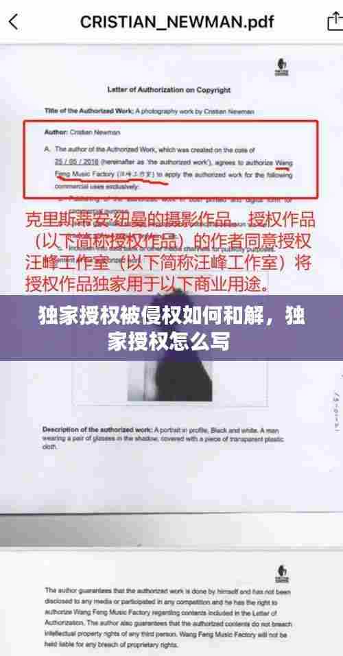 独家授权被侵权如何和解，独家授权怎么写 