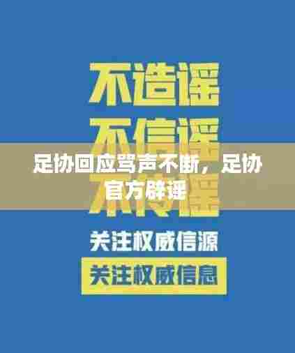 足协回应骂声不断，足协官方辟谣 