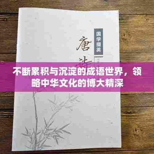 不断累积与沉淀的成语世界，领略中华文化的博大精深