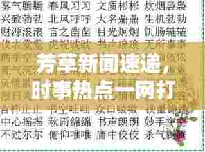 芳草新闻速递，时事热点一网打尽，最新资讯尽在掌握
