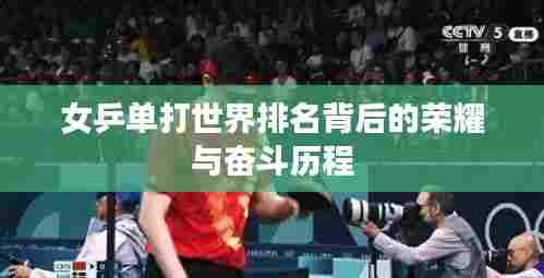 女乒单打世界排名背后的荣耀与奋斗历程