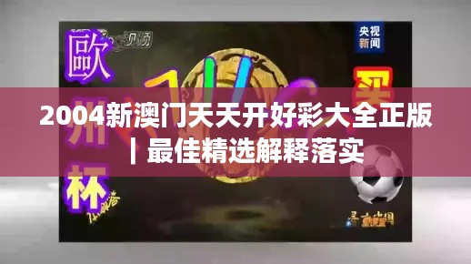 2004新澳门天天开好彩大全正版｜最佳精选解释落实