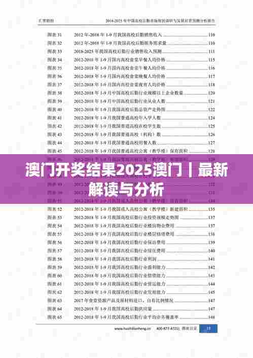 澳门开奖结果2025澳门｜最新解读与分析