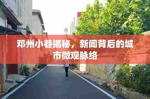 邓州小巷揭秘，新闻背后的城市微观脉络