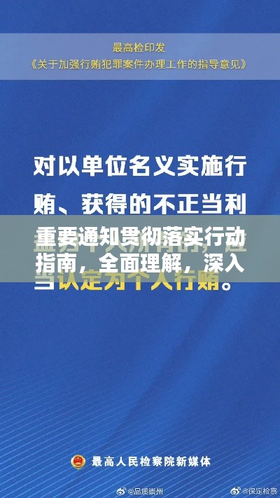 重要通知贯彻落实行动指南，全面理解，深入执行