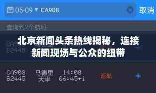北京新闻头条热线揭秘，连接新闻现场与公众的纽带