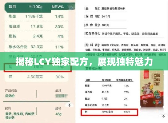 揭秘LCY独家配方，展现独特魅力
