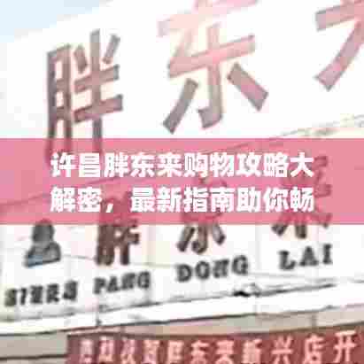 许昌胖东来购物攻略大解密，最新指南助你畅游购物世界