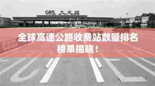 全球高速公路收费站数量排名榜单揭晓！