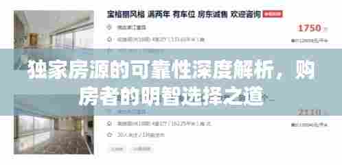 独家房源的可靠性深度解析，购房者的明智选择之道