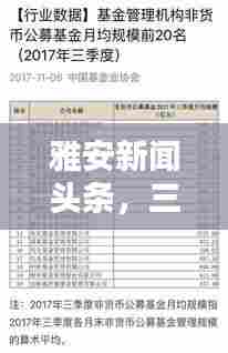 雅安新闻头条，三里坪天气最新报告出炉！