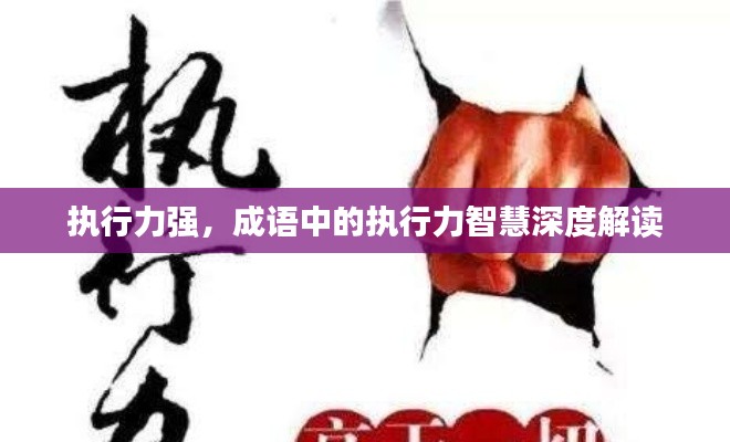执行力强，成语中的执行力智慧深度解读