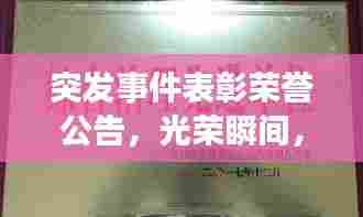 突发事件表彰荣誉公告，光荣瞬间，值得铭记