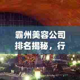 霸州美容公司排名揭秘，行业深度分析与趋势解读