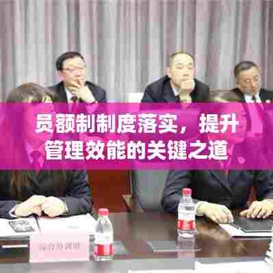 员额制制度落实，提升管理效能的关键之道