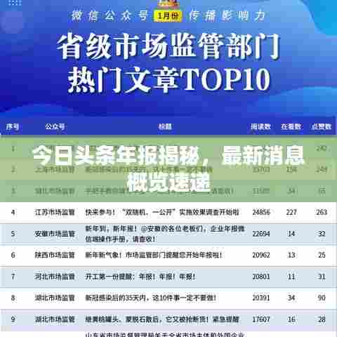 今日头条年报揭秘，最新消息概览速递