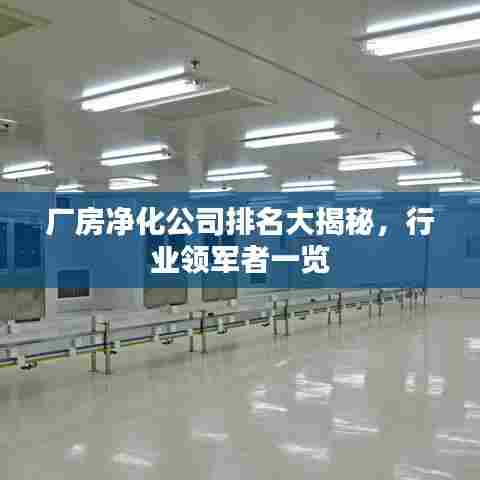 厂房净化公司排名大揭秘，行业领军者一览