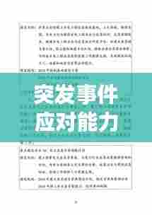 突发事件应对能力解析，快速响应与高效处置