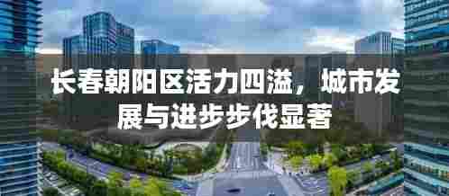 长春朝阳区活力四溢，城市发展与进步步伐显著
