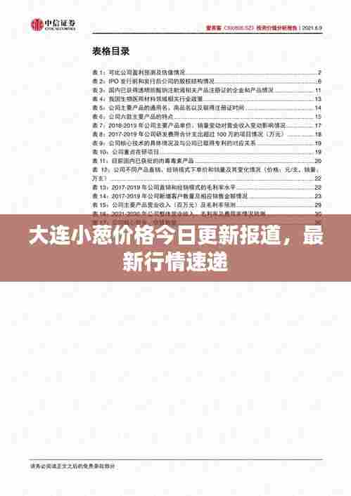 大连小葱价格今日更新报道，最新行情速递