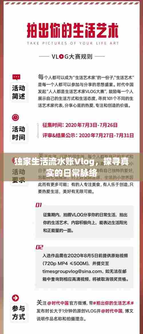 独家生活流水账Vlog，探寻真实的日常脉络