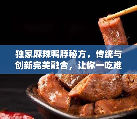 独家麻辣鸭脖秘方，传统与创新完美融合，让你一吃难忘！