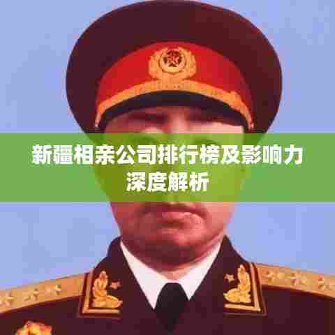 新疆相亲公司排行榜及影响力深度解析