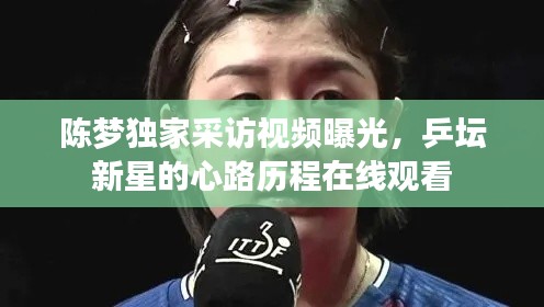 陈梦独家采访视频曝光，乒坛新星的心路历程在线观看