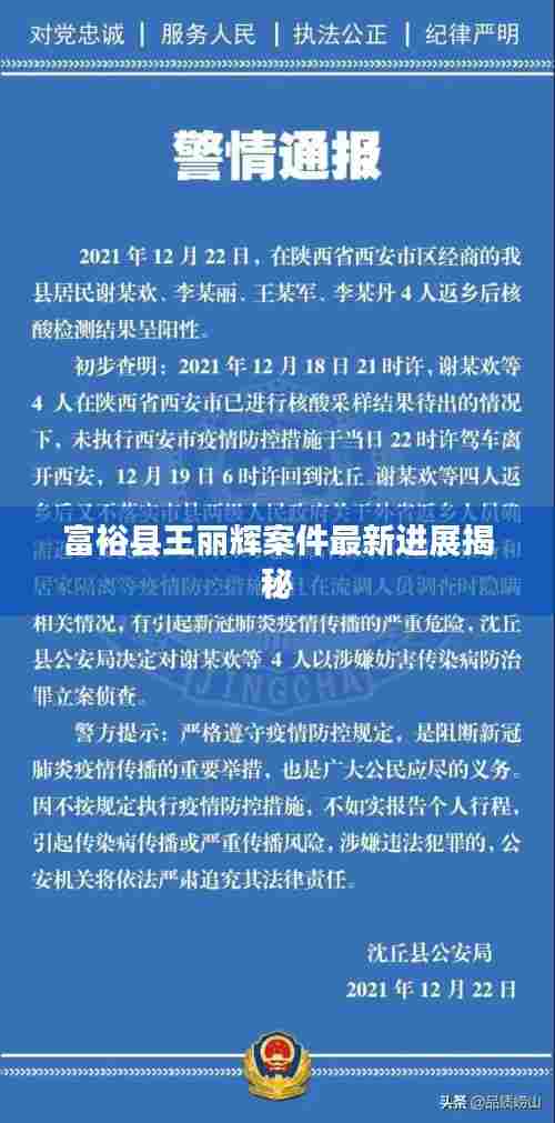 富裕县王丽辉案件最新进展揭秘